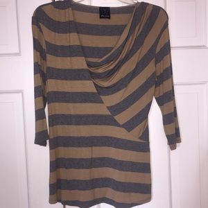 Ella moss striped knit top